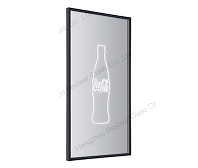 LED glass door for beverage refrigerator